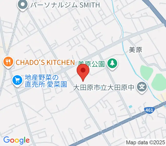 栃木県立県北体育館の地図