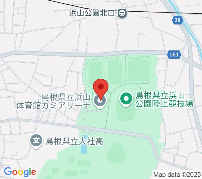 島根県立浜山体育館カミアリーナの地図