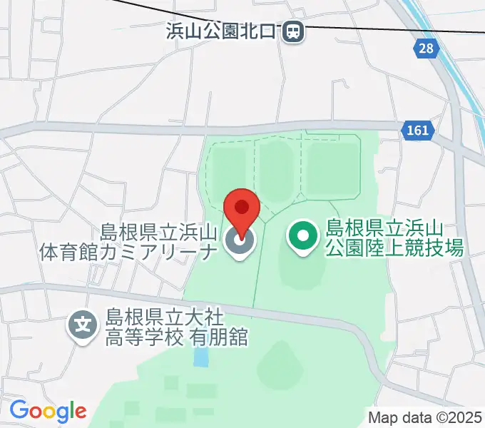 島根県立浜山体育館カミアリーナの地図