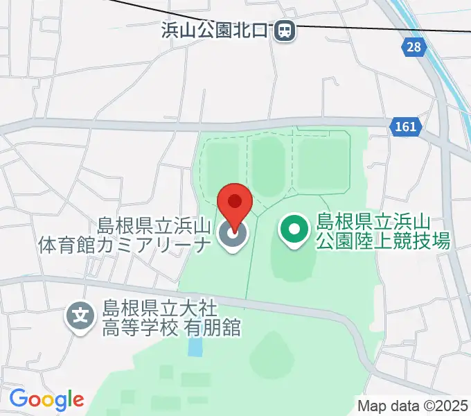 島根県立浜山体育館カミアリーナの地図