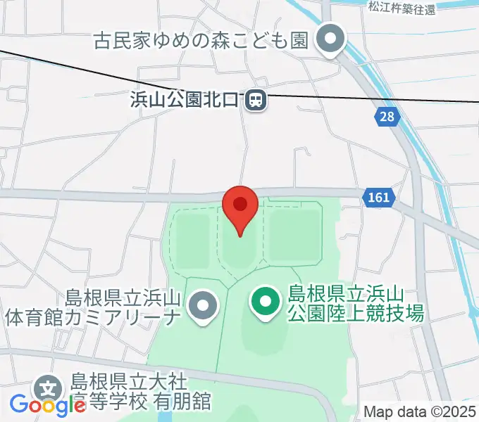 島根県立浜山公園補助競技場の地図