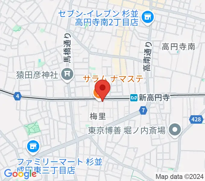 新高円寺LOFT Xの地図