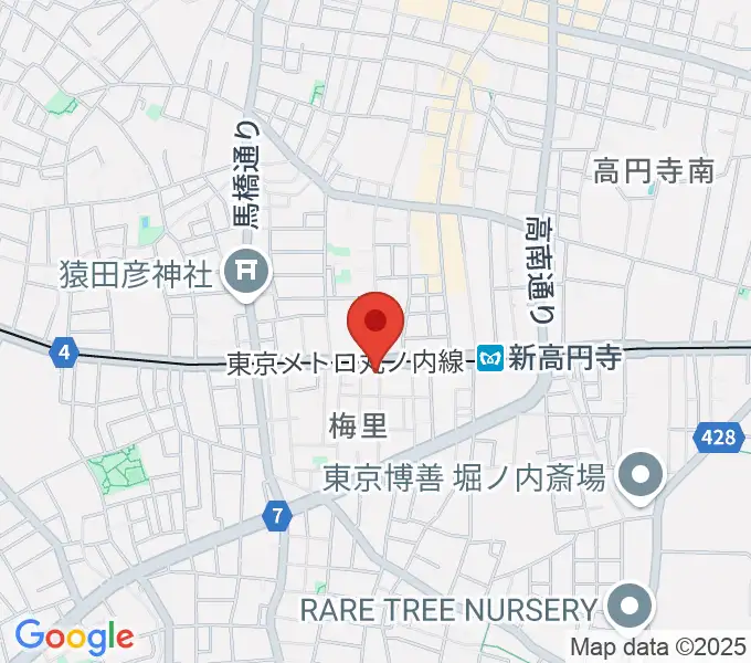 新高円寺LOFT Xの地図