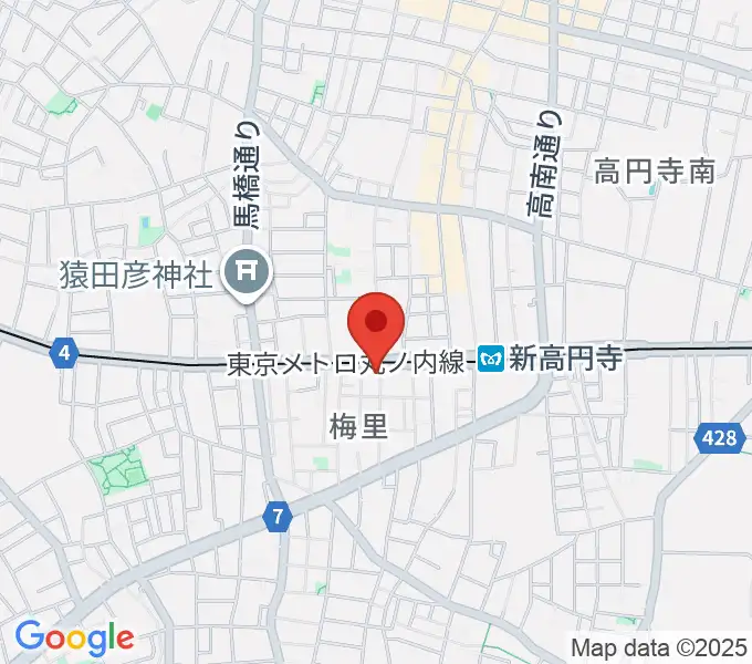 新高円寺LOFT Xの地図
