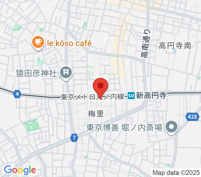 新高円寺LOFT Xの地図