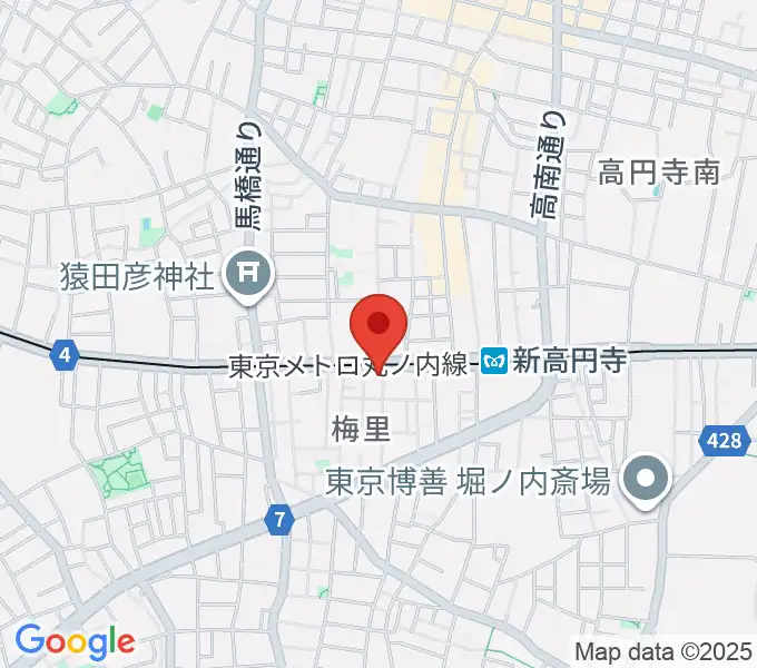 新高円寺LOFT Xの地図
