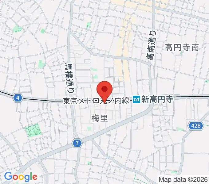 新高円寺LOFT Xの地図