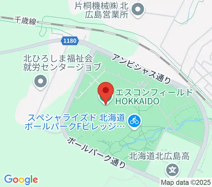 エスコンフィールドHOKKAIDOの地図