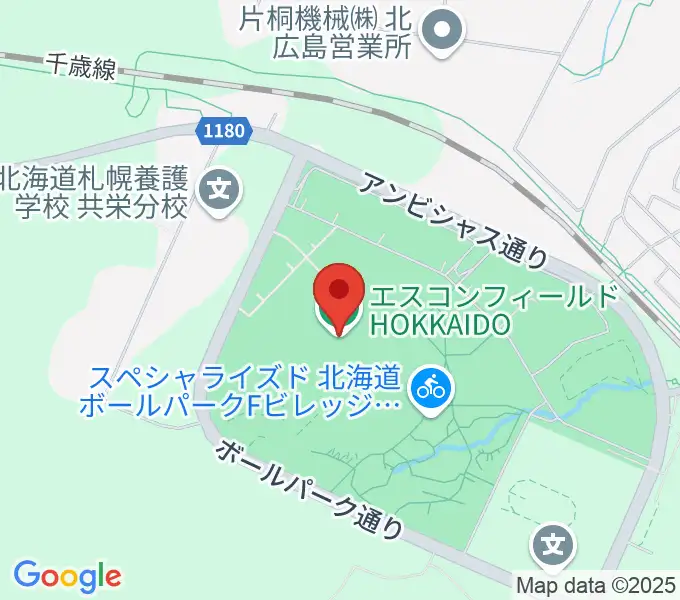 エスコンフィールドHOKKAIDOの地図