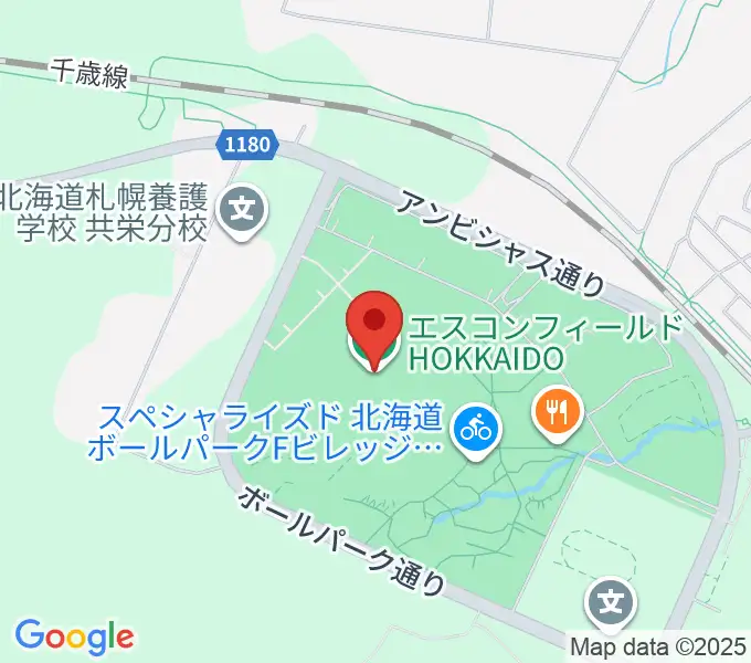 エスコンフィールドHOKKAIDOの地図