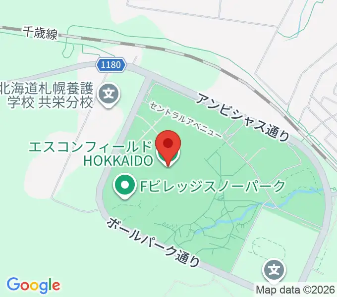 エスコンフィールドHOKKAIDOの地図