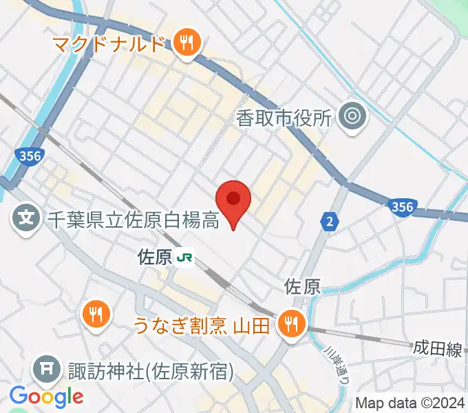 香取市佐原文化会館の地図