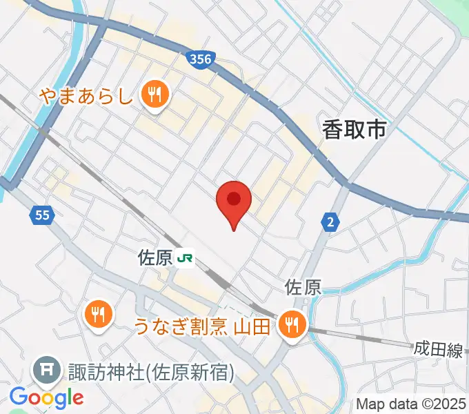 香取市佐原文化会館の地図
