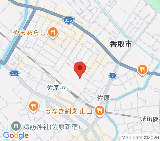 香取市佐原文化会館の地図
