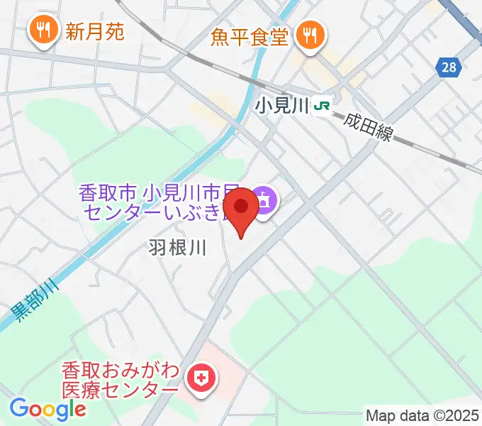 小見川市民センターいぶき館の地図