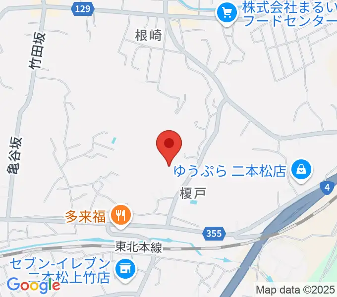 二本松市民会館の地図