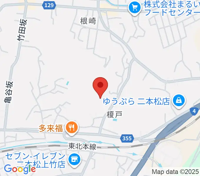 二本松市民会館の地図