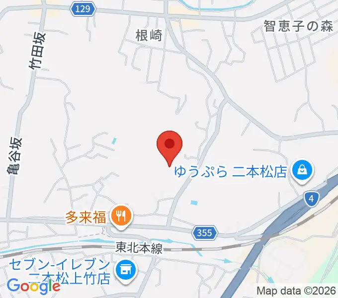 二本松市民会館の地図