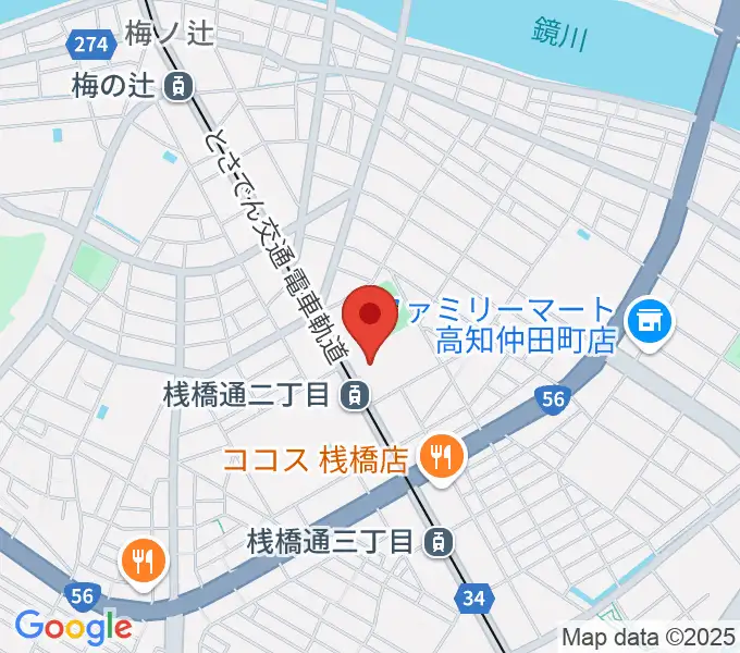 高知県立県民体育館の地図