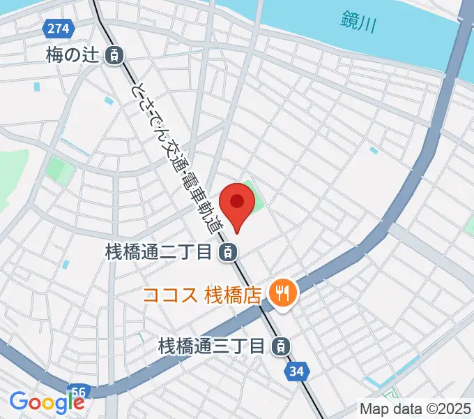 高知県立県民体育館の地図