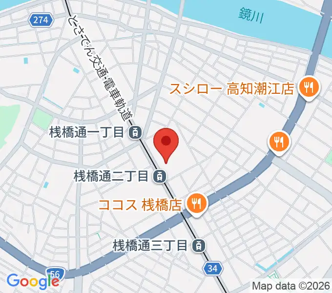 高知県立県民体育館の地図