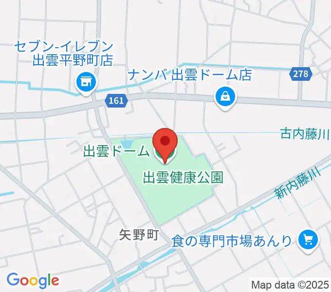 出雲ドームの地図