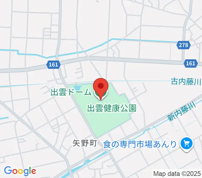 出雲ドームの地図