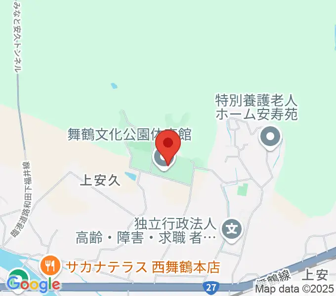 舞鶴文化公園体育館の地図