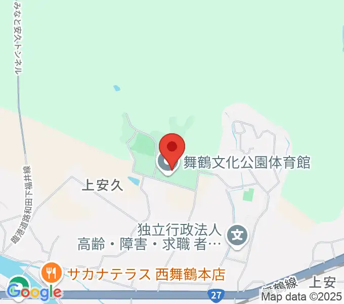 舞鶴文化公園体育館の地図