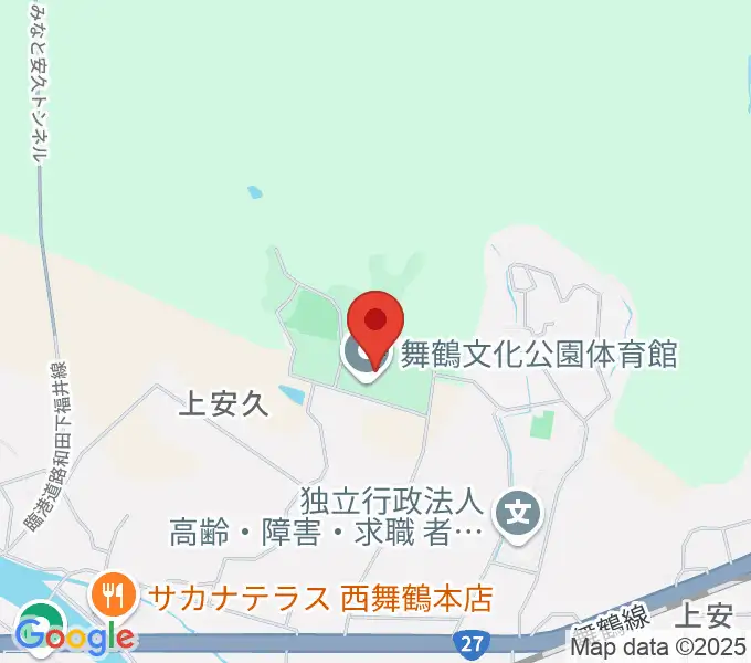 舞鶴文化公園体育館の地図
