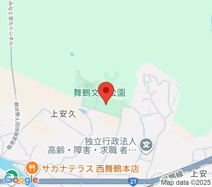 舞鶴文化公園体育館の地図