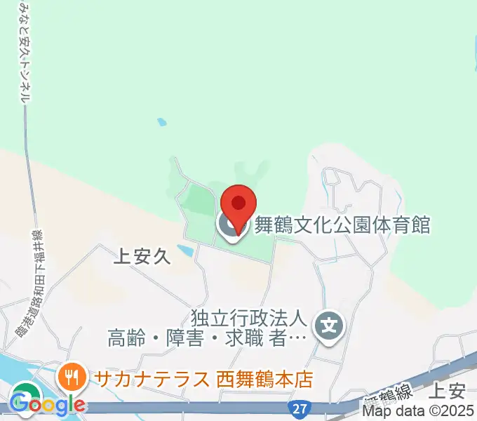 舞鶴文化公園体育館の地図