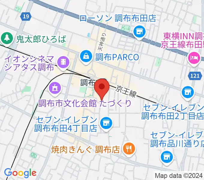 スタジオニド調布店の地図