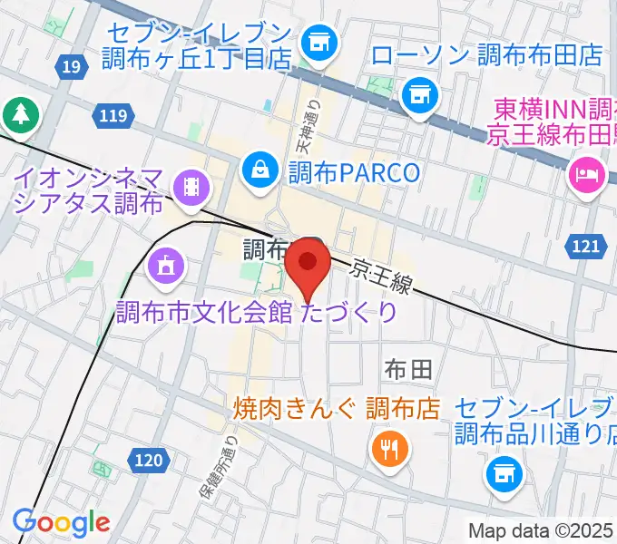 スタジオニド調布店の地図