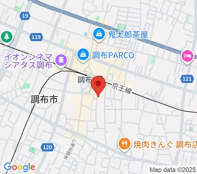 スタジオニド調布店の地図