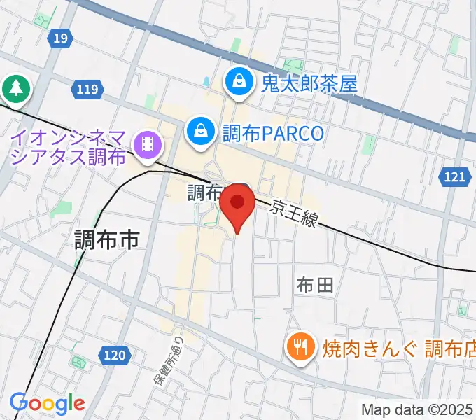 スタジオニド調布店の地図