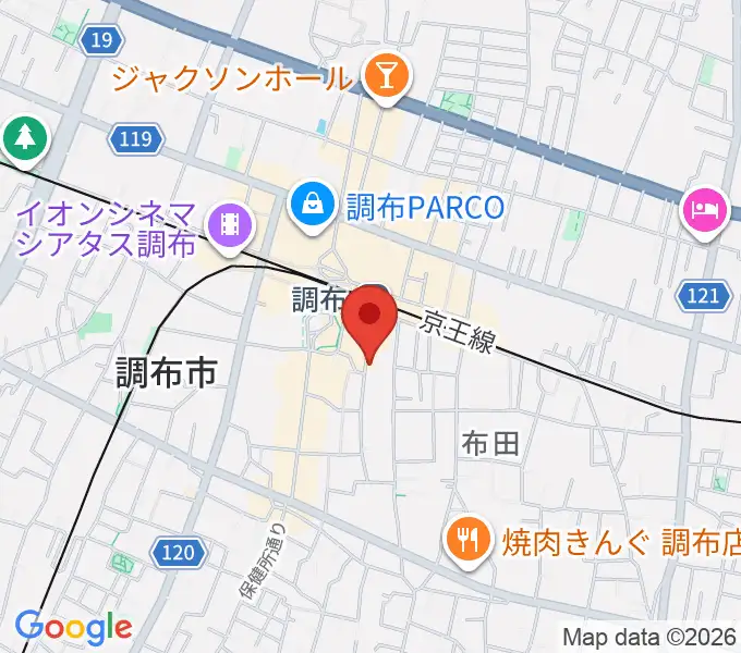 スタジオニド調布店の地図