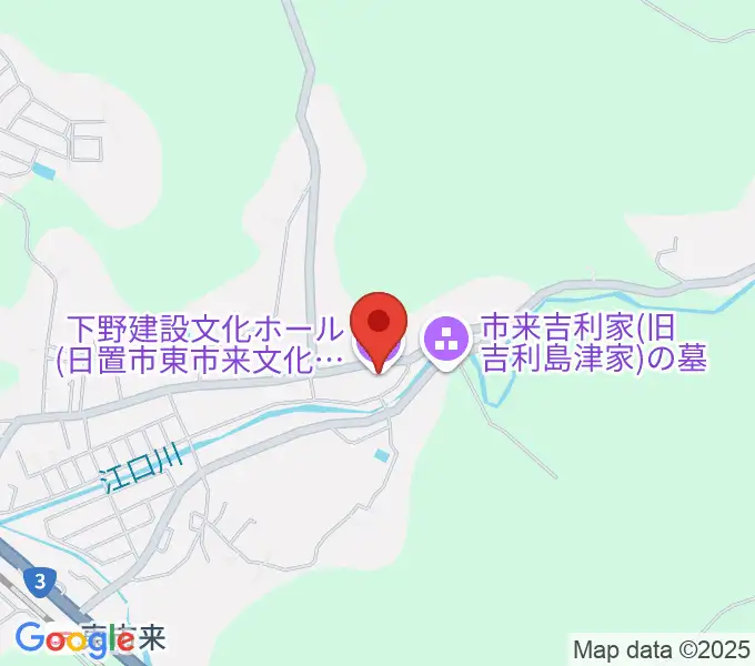 下野建設文化ホールの地図