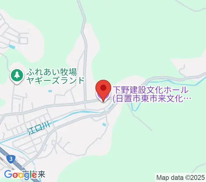 下野建設文化ホールの地図