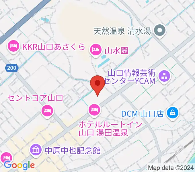 ニューメディアプラザ山口の地図