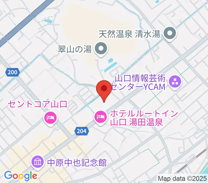 ニューメディアプラザ山口の地図