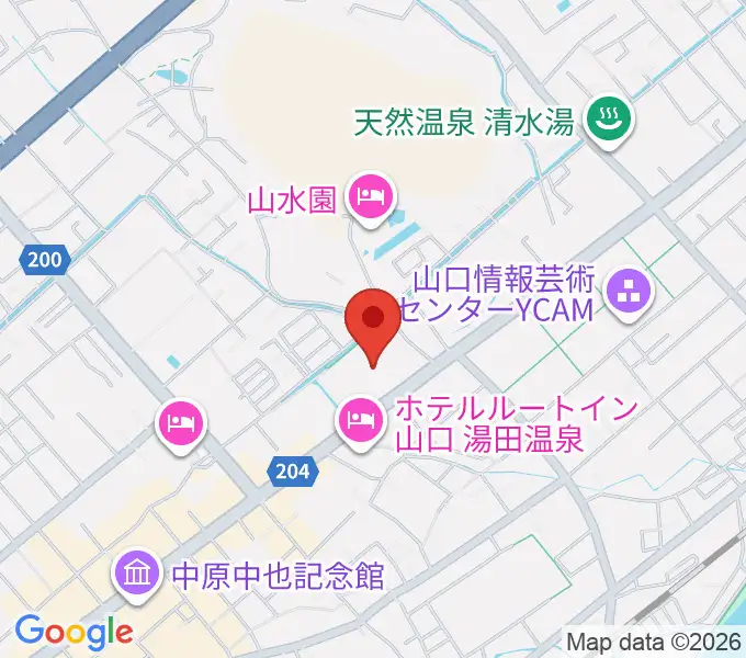 ニューメディアプラザ山口の地図