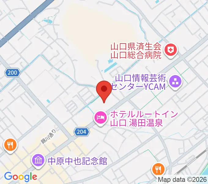 ニューメディアプラザ山口の地図