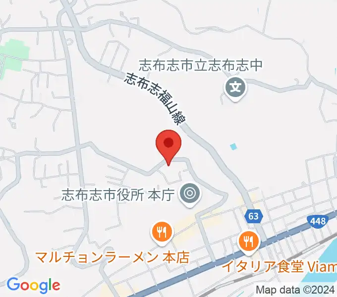 コミュニティセンター志布志市文化会館の地図