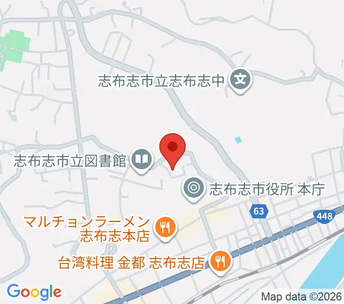 コミュニティセンター志布志市文化会館の地図
