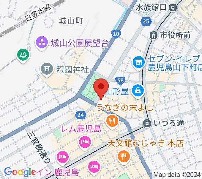 天文館シネマパラダイスの地図