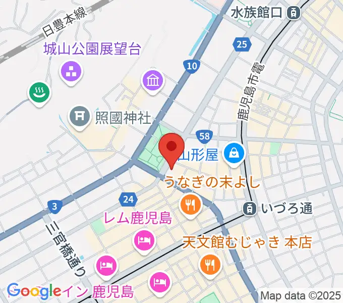 天文館シネマパラダイスの地図