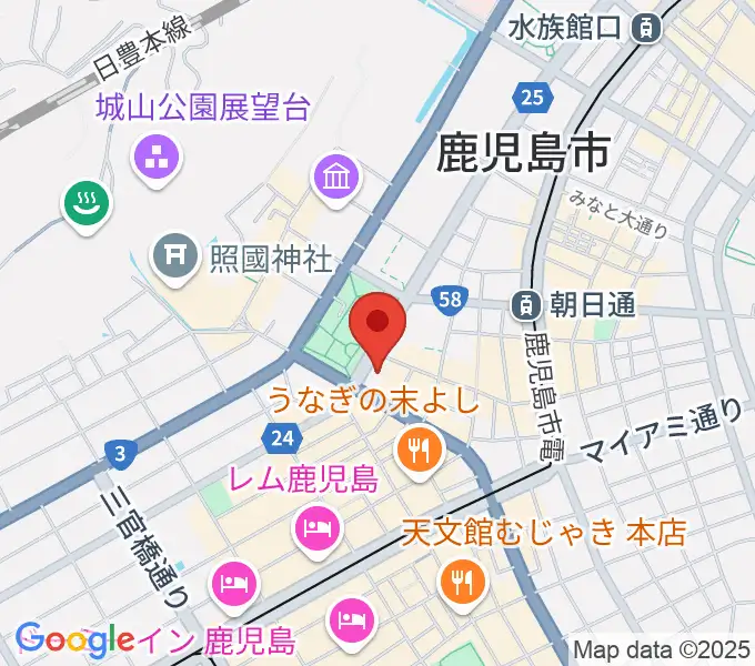 天文館シネマパラダイスの地図