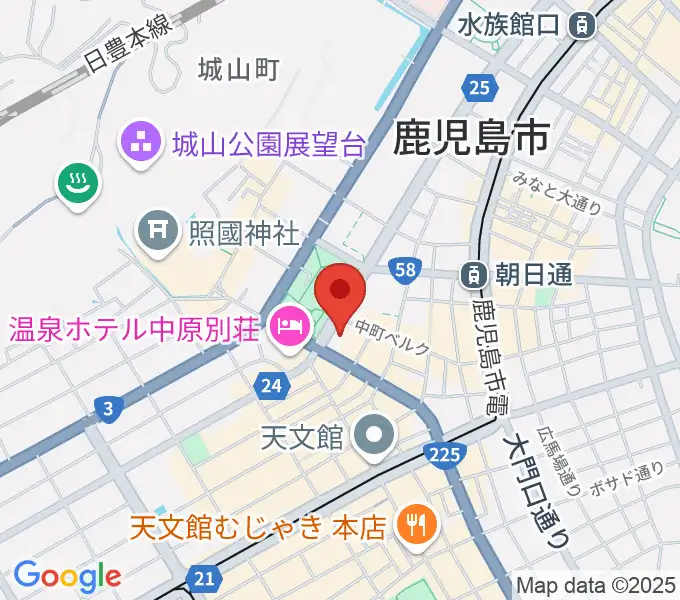 天文館シネマパラダイスの地図