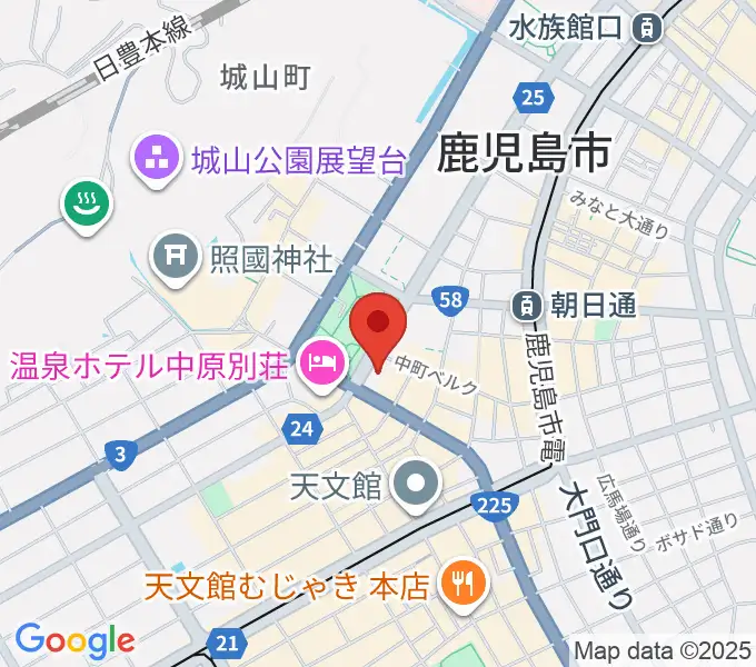 天文館シネマパラダイスの地図